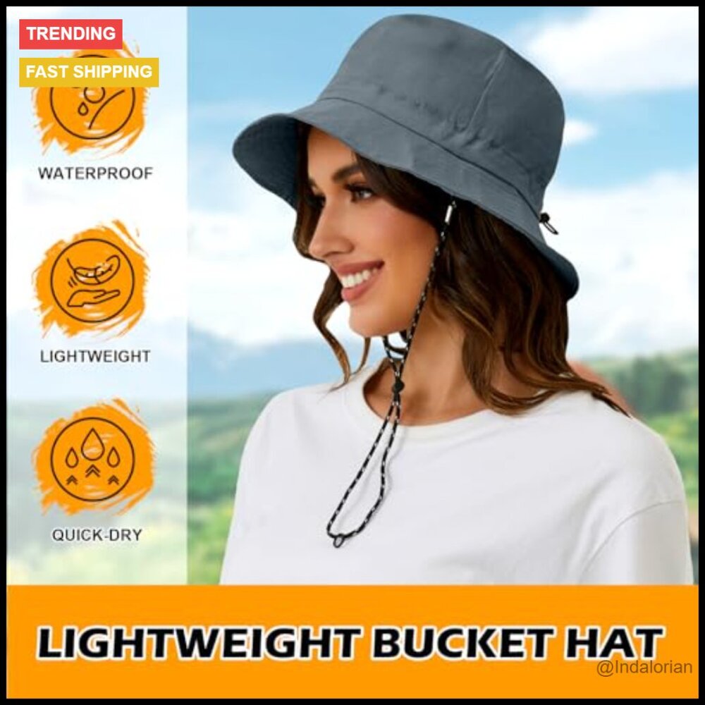 Packable Waterproof Bucket Hat Lightweight Uv Pro… - image 2